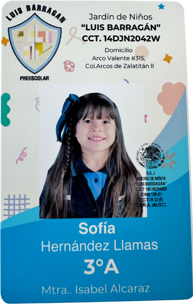 Muestra credencial frente 13