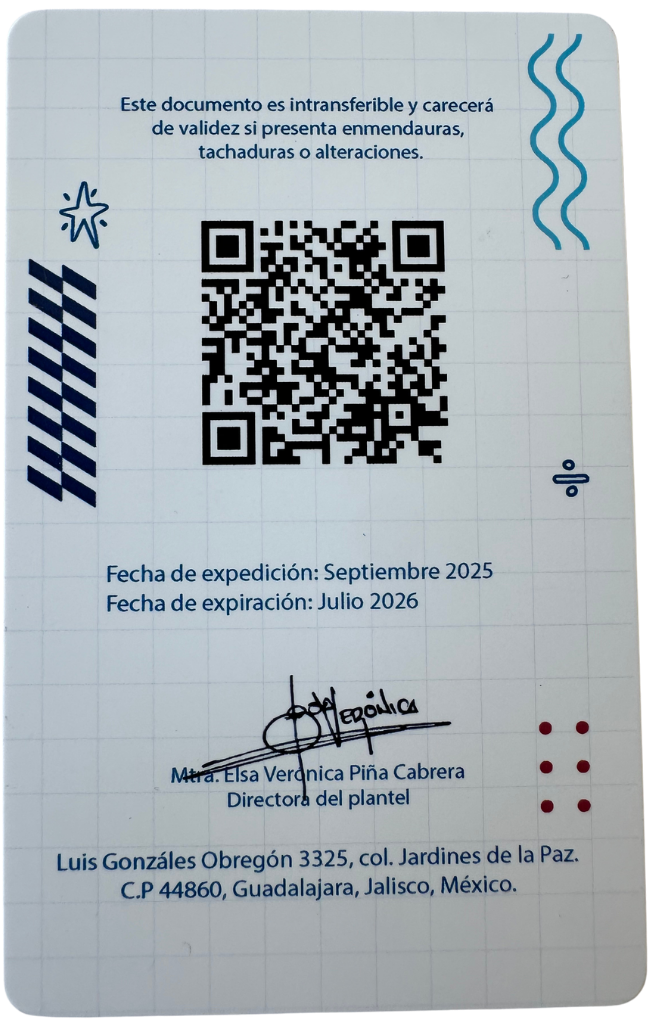 Muestra credencial reverso 10