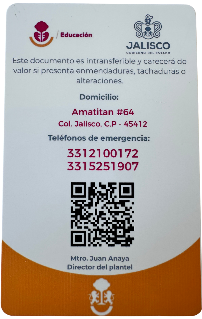 Muestra credencial reverso 11