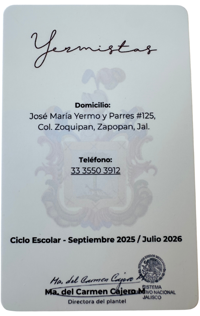 Muestra credencial reverso 12