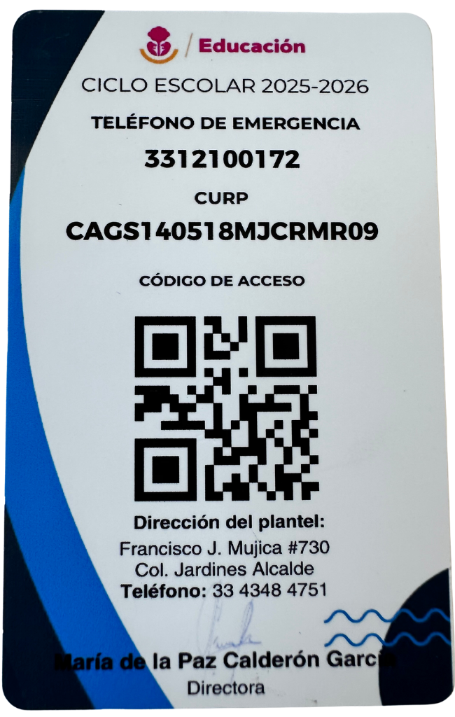 Muestra credencial reverso 9